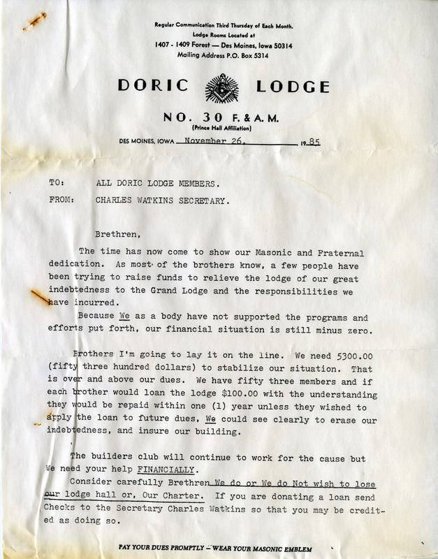 Doric lodge #30.