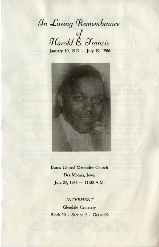 Francis born 01/10/1913, died 07/19/1986.