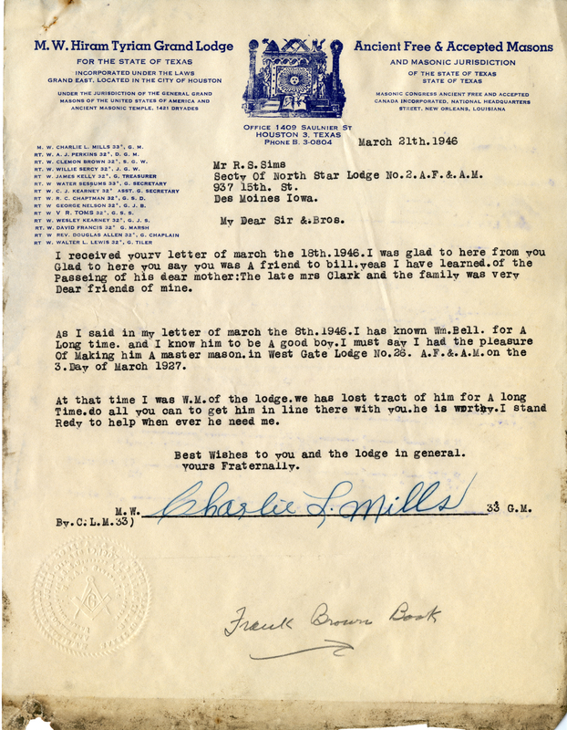 Correspondence Between R. S. Sims And C. L. Mills