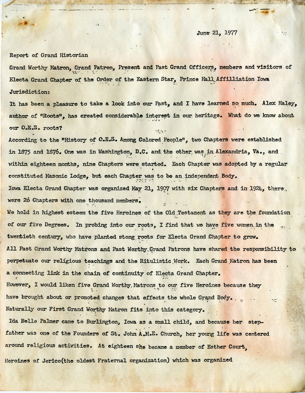 Report Of Grand Historian