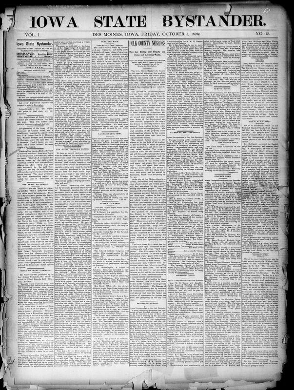 Contents include but are not limited to black owned property, local news, sermons, discrimination, natural disasters, abolishion, accidents, and other topics.
