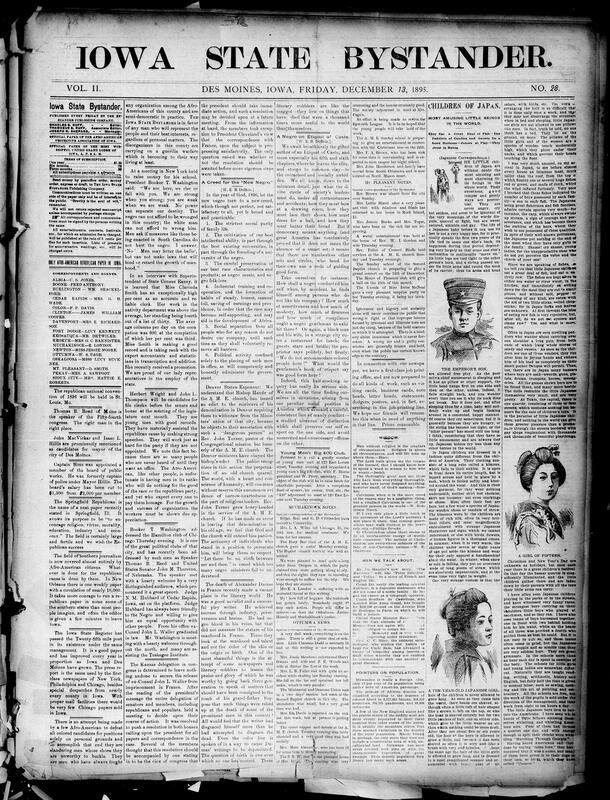 Contents include but are not limited to W.E.B. DuBois essays, local topics, social clubs for young men, Japanese culture and people, congress hapenings, Candian politics, National Republican Convention, market reports, women in politics in colorado, Jacksonville Florida, women's sufferage, and other topics