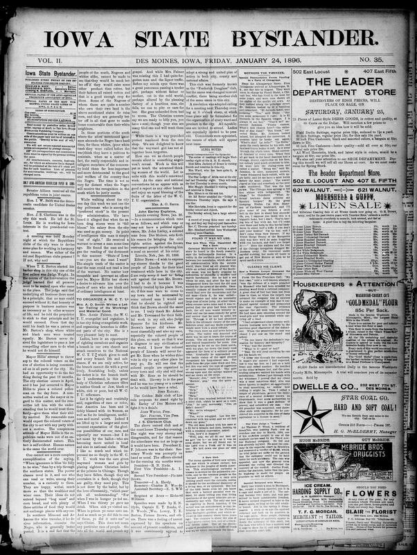 Contents include but not limited to reports of political developments with a legislature in session, votes and committee assignments, and the election of a United States senator, accounts of civil rights actions and community organizing with a local man explaining a restaurant discrimination suit and organizers forming temperance and reform unions, incidents of crime and court outcomes including a forgery arrest and a man acquitted after a defense invoking kleptomania, transportation and infrastructure items noting railroad wrecks and plans for improved train services, international affairs and diplomatic notes about commissions and foreign protests, local civic and church activities with revivals and society meetings, deaths and accidents with fatal theater fire reports, and other topics.