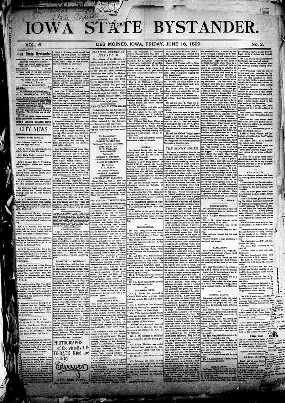 Contents include but are not limited to 4th of July celebration in Des Moines, weddings, Polk County Republicans hold primaries nominating most county officers, community news (Clinton, Keokuk, etc.), Southern-born man decries lack of rights in the South, cyclone wipes out towns, New Richmond cyclone death toll estimated between 100-200, 10 of 11 Iowa census supervisors selected, Philippine-American war, Transvaal arms Boers with Great Britain refusing full arbitration, England army read for South Africa conflict, three thousand Colorado smelter workers strike over wage dispute, and other topics.