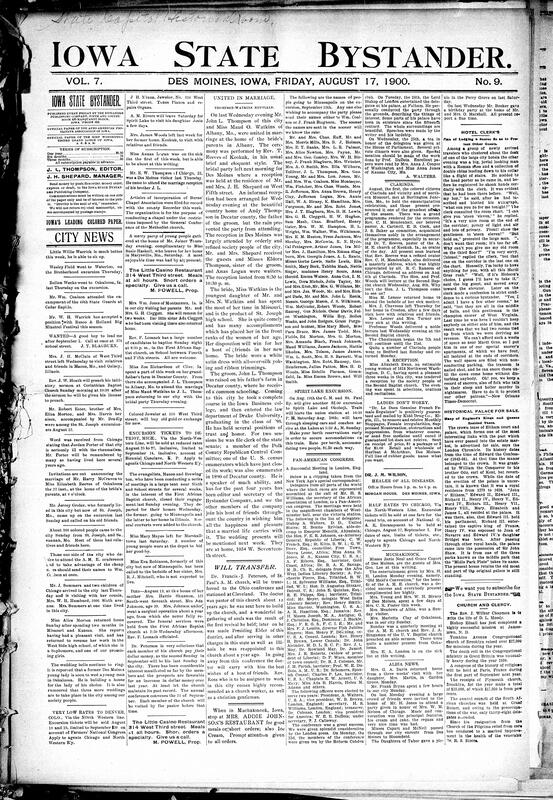 Contents include but are not limited to local marriages and community news (Clarinda, Des Moines, etc.), Iowa murder-suicide incident, boy arrested on suspicion of starting Fort Dodge fires, Atlantic Trust sues two fuel companies for unpaid judgments, US ignores China's appeal against British troop landing in Shanghai, China appoints Li Hong Zhang as diplomat to negotiate peace, Iowa Democrats meeting, and other topics.