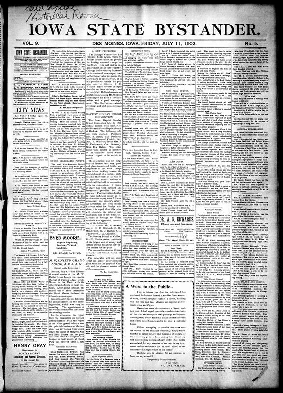 Contents include but are not limited to Iowa Baptist Sunday School convention meeting, community news (Muscatine, Davenport, etc.), 15th annual session of the M.W. United Grand Lodge, Iowa crimes, judge rules "owner" means saloon proprietor and not building owner, anti-saloon laws, Weather Bureau reports improved crop conditions especially for corn, King Edward VII coronation rescheduled after his recovery, big fire in Chicago, explosion in a Pennsylvania mine kills 200, and other topics.