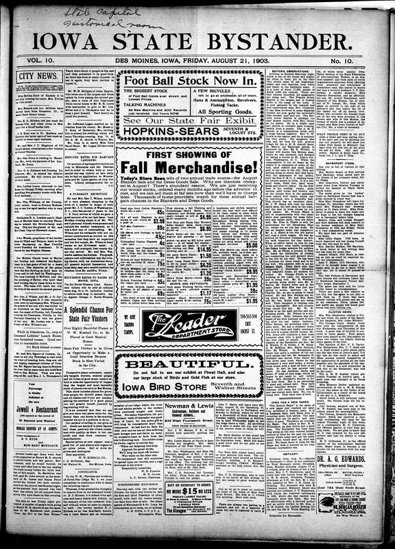 Contents include but are not limited to various big front-page advertisements, Iowa State Fair piano sale, news editors’ observations, obituaries, community news (Davenport, Clinton, etc.), supposed traces of oil across Iowa, Humane Society seeks new laws for “baby farms”, Iowa State Fair popularity, G.A.R. at San Francisco, Turkish government accepts Russia’s demands, Colombian Senate unanimously rejects Hay–Herrán, and other topics.