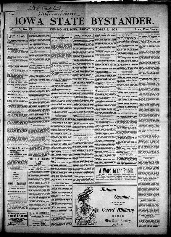 Contents include but are not limited to community news (Shenandoah, Buxton, etc.), Oklahoma promises easier path to prosperity for farmers, tornado near Denison, officials accused of corruption in drainage ditch contracts, Russian and Japanese ships mobilized near south of Korea, treaty with China signed, post office officials indicted for conspiracy and corruption, and other topics.