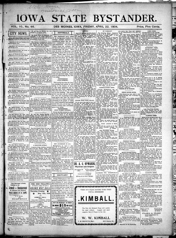 Contents include but are not limited to editor comments that Democrats seem to be struggling with candidate choice, obituaries, community news (Rock Island, Marshalltown, etc.), diamond robbers confession possibly implicates Omaha’s Tom Dennison, meat producers protest excessive charges at Chicago stockyards, House bill proposes temporary government for Panama Canal Zone, Russo-Japanese war news, and other topics.