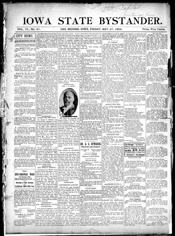 Contents include but are not limited to Storm Lake banker indicted for embezzlement, cyclone strikes Tara, University of Iowa alumni demand President MacLean's removal for mismanagement, Boone grocer murdered, Iowa telephone companies face massive fines for late reports, Japanese forces trap Russians, Russians burn sacred Korean royal tomb, and other topics.