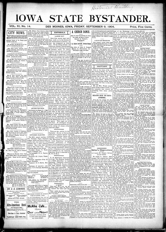 Contents include but are not limited to Labor Day, news editors’ observations, obituaries, community news (Buxton, Sioux City, etc.), banker indicted after bank failure, steamer explosion kills five men near Mason City, Iowa crime, workmen's two-month strike officially declared off, 700 Japanese men killed by Russian landmine, Battle of Mukden, and other topics.