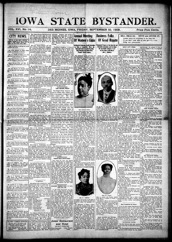 Contents include but not limited to a wide range of local and regional news. City social notes report visitors, trips, illnesses, home improvements, and postponed picnics, with specific names and residences noted. Musical and theatrical events include recitals, a four act drama, and benefit performances with program details. Club and church meetings describe speakers, programs, and hostess lists. A national item covers competing claims to the North Pole with Cook and Peary each reported to have reached it, and scientific debate expected. Transportation news details a Kansas train wreck with injuries, and a Des Moines telephone consolidation proposal promising unchanged rates. Reports preview land openings on Indian reservations, list marriages, deaths, school openings, and fraternal activities, and other topics.