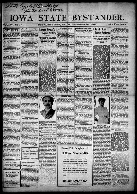 Contents include but not limited to community social events and entertainments, details of a masquerade ball at the Commercial Hall with chicken supper and orchestra, a North Star Lodge plan for a large Christmas entertainment at Cycling Hall, and Golden Leaf Club fundraising dinner netting eighty five dollars. News reports cover church programs and Union Congregational services, a Negro Lyceum discussion of a boxer, and a court acquittal after a self defense plea with legal argument noted. Agricultural coverage reports a corn exposition with prize winners and an upcoming auction of champion ears. Local incidents describe a child badly burned by an exploding torpedo, an ex policeman suicide, a Burlington robbery, and reestablishment of a riverboat line, and other topics.