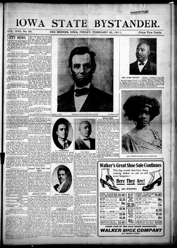 Contents include but are not limited to curch activites, health updates, and cultural programs such as the Des Moines Negro Lyceum's condemnation of "The Clansman" play and memorial services honoring Abraham Linclon, Frederick Douglass, and George Washington. The text also highlights prominent figures int the Western Negro Press Association, including editors and leaders like Harry Graham, A.J. Smitherman, John L.Thompson, and Nick Childs. Addtionally, it features advertisements, literary excepts, political news about suffrage and recall elections, and vraious statewide happenings such as dairy farming advocacy, wireless telegraphy experiments at Iowa State College, and legal notices. The overall tone reflects a vibrant, engaged community focused on education, civil rights, culture, and social welfare during the early 20th century.\