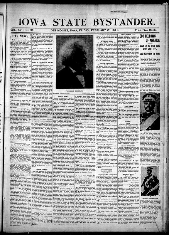 Contents include but are not limited to African American figures like Booker T. Washington speaking in Des Moines, local social events and club meetings, celebrations such as Lincoln Day observances, and community nes from various Iowa towns. The paper also reports on national political developments like President Taft's reciprocity agreement with Canada, temperance movements in Illinois, and legal and economic issues sucha s lumber industry monopolies and railway mail clerks' demands. Additionally, it includes human interest stories, cultural notes, advertisements, and origianl literary content. The overall tone reflects active civiv engagement, racial pride, and attention to both local and national affairs relevant to the African American community at that time.\