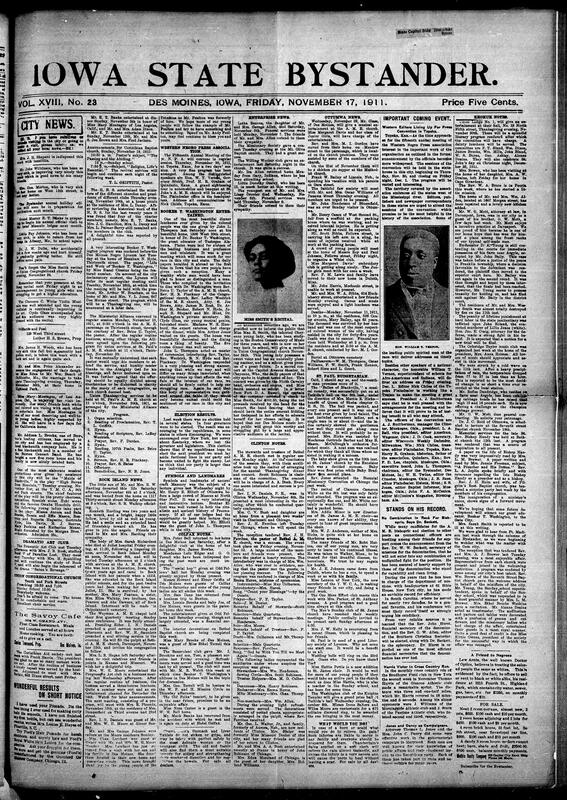 Contents included but are not limited to local news, social events, church activities, and cultural happenings within Black communities in Iowa and beyond. Highlights include reports on musical recitals by young Black artists like Miss Mae E. Smith and Clarence Cameron White; social gatherings honoring Booker T. Washington, including a notable dinner hosted by John L. Thompson; updates on health and community members; political commentary on elections and party unity; legal and labor news such as railroad strikes and court cases involving racial issues; educational developments at Tuskegee Institute with increased enrollment and expanded industrial training; formation of consolidated social organizations aimed at improving urban conditions for African Americans; and memorials to prominent figures like Justice John M. Harlan. The paper also features editorials on race relations, advice for youth, and advertisements relevant to its readership.