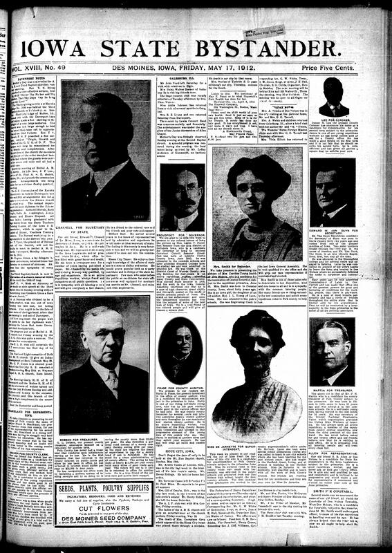 Contents included but are not limited to local news, church activities, social events, political announcements, and advertisements. Key highlights include report on Mother's Day observances, religious services, educational meetings, and the International Conference on th Negro held at Tuskegee Institute with Booker T. Washington's address emphasizing global interest in education for people of African descent. The paper also features numerous political candidacy annoucements for various sounty offices, endorsements of candidiates supportive of African American, and community updates such as visits, health reports and club meetings. Additionaly there are practical articles on gardening, insomnia treatment, and livestock feeding, alongside ads for profucts like hair pomade, seeds, and funeral services.