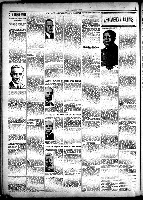 Contents include but are not limited to local social news (illnesses, reunions, club parties, travel, lectures, weddings, and funerals), church activities across Des Moines and surrounding towns (St. Paul A.M.E., Corinthian Baptist, Maple Street Baptist, Union Congregational, Asbury M.E.), club meetings (Mary Church Terrell Club, Woman’s Political Study Club, Dramatic Art Club, Mothers’ Congress, Intellectual Improvement Club, Virginia Association, Des Moines Negro Lyceum, Corinthian Mission Circle), regional news from Indianola, Moberly, Macon, Buxton, Keokuk, Oskaloosa, Muscatine, Clinton, Mason City, Mt. Pleasant, Galesburg, Marshalltown, Moline, Davenport, and Council Bluffs, community lectures (including Dr. Kirbye’s “London” and a Frederick Douglass program), musical and dramatic events, Masonic and Eastern Star installations and conventions, and numerous obituaries and memorial notices (Mrs. Mahala Ann White, Mrs. J. Arthur Wilson, Mrs. Lucy McClinton, James Johnson, and others), and other topics.