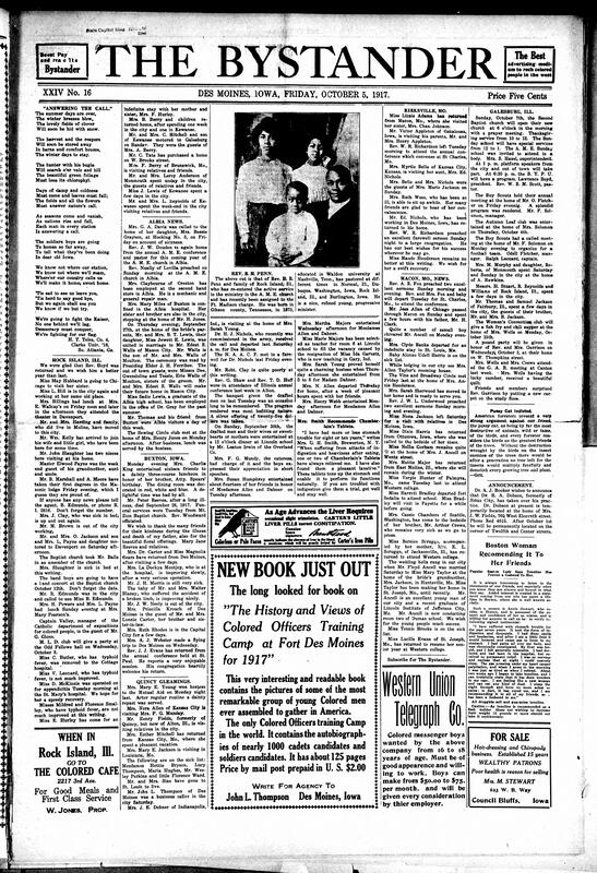 Contents include but are not limited to poem about soldiers leaving for war, community news (Rock Island, Galesburg, etc.), empty sardine tin causes German bombardment, former Romanov consort sends jewelry to Germany, Black woman helps with welfare in Fort Des Moines, and other topics.
