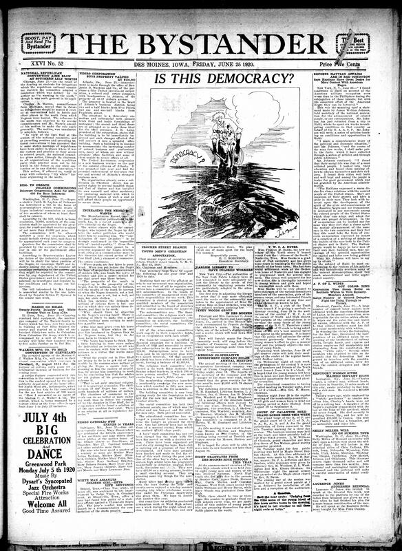 Contents include but are not limited to a warning to the “lily-white” factions in the south by Republicans, Black real estate company acquires $100,000 property, report of American military occupations in Haiti (their conditions and some observations), Delaware Congressman asks for bill that will create jobs for Black people, and other topics.