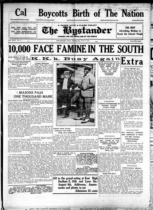 Contents include but are not limited to famine, Masons Pass, K.K.K activities, crimes against black children and other topics.