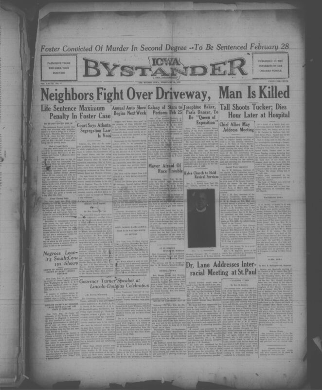 Contents include but are not limited to Foster convicted for killing wife, Property dispute sparks neighbor fight, Auto show promotes statewide interest, Court voids Atlanta housing segregation, Census shows Negro population shift, British group fights rising color bias, Haiti praised for racial progress, Mayor stops Red Cross race conflict, Josephine Baker named exposition queen, Tall kills Tucker after alleged threat, and other topics. 