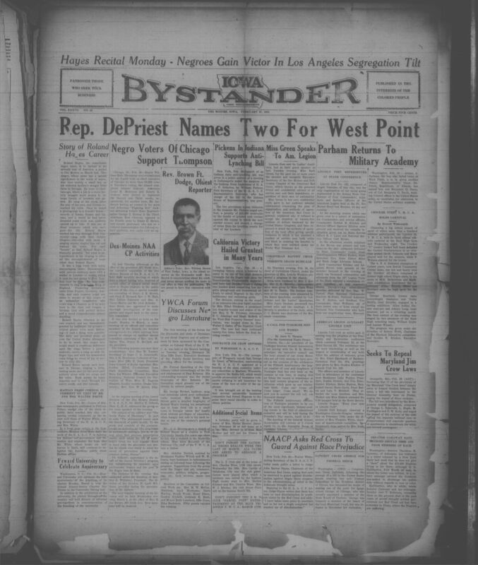 Contents include but are not limited to Story of Roland Hayes Career detailing his rise from poverty to international acclaim, Chicago Mayor Thompson Renominated after strong voter support, Haitian Press Praises Walter White for advancing Haitian self‑government, Howard University to Celebrate Anniversary honoring its national legacy, Los Angeles Segregation Ban as court orders equal access to public pools, NAACP Probes School Bias in Des Moines to address unfair treatment of students, and other topics. 
