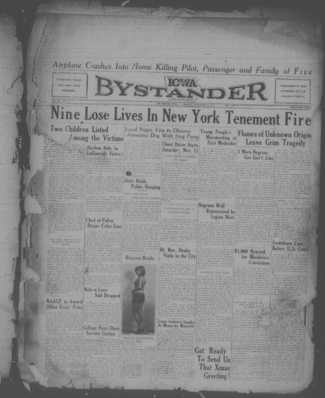 Contents include but are not limited to African American newspaper covering national and local news affecting Black communities. It reports a tragic airplane crash in News Jersey that killed pilot, a passenger, and an entire family of fice, along with broader national events including fires, lynching cases, and political appointments. The issue highlights community activities such as church meetings, youth conferences, club gatherings, and local achievements, along with updates on the NRA the community chest drive, and civil rights legal battles especially coverage of the scottsboro boys case and anti-lynching advocacy. It also includes obituaries, social announcements, educational commentary, advertisements, and cultural notes, giving a vivid picture of African American life, challenges, and progress during the Great Depression.