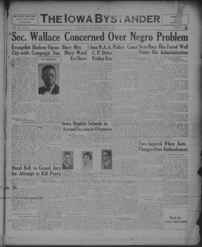 Contents include but are not limited to African American community news and civil rights advocacy, local and national politics and government affairs, education and higher learning achievements, religious institutions and church activities, social clubs and civic organizations, arts and entertainment including music and performance, local business and insurance notices, and legal and public notices, and other topics.