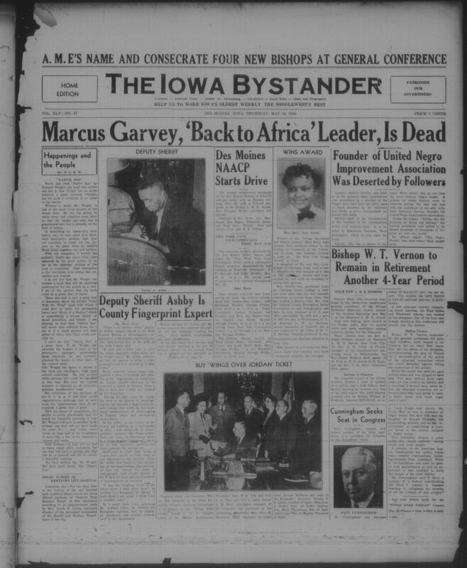 Contents include but are not limited to reports on the death of Marcus Garvey, developments in the African Methodist Episcopal Church, NAACP activities, and recognition of academic achievements within African American communities. Articles highlight political campaigns, religious leadership decisions, and community initiatives supporting education and professional advancement. Coverage also includes cultural commentary and discussions of influential literature affecting public opinion. The issue reflects continued engagement with civil rights, political representation, and community leadership shaping African American social progress, and other topics.