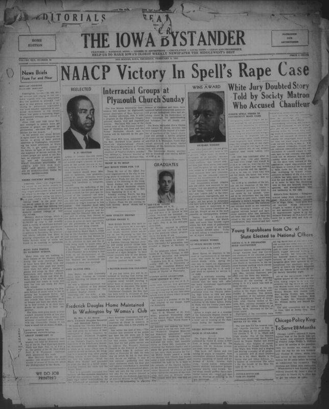 Contents include but are not limited to Washington observers question war motives and impact on peoples of color, Survey reveals Negro country doctors earn little and face charity care but gain white cooperation, Arthur Trotter reelected to push Negro inclusion in defense jobs, Des Moines plans Race Relations Day to promote interracial understanding, Community nursery school helps working mothers and child development, Troop 59 celebrates Boy Scout Week to promote youth service, and other topics. 