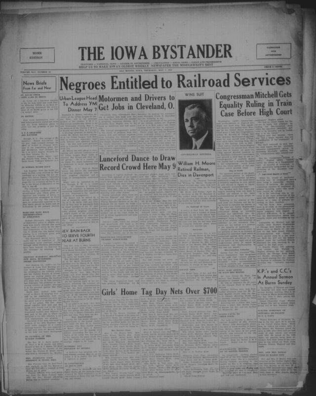 Contents include but are not limited to Supreme Court rules segregation in interstate railroad travel is illegal and orders equal accommodations for Negro passengers, Harvard University bars racial discrimination in athletics and affirms no color line for student participation, Julius Rosenwald Fund announces fellowship awards to support advanced education and research for Negro scholars, Methodist conference opens to address church leadership and race progress issues, and other topics. 
