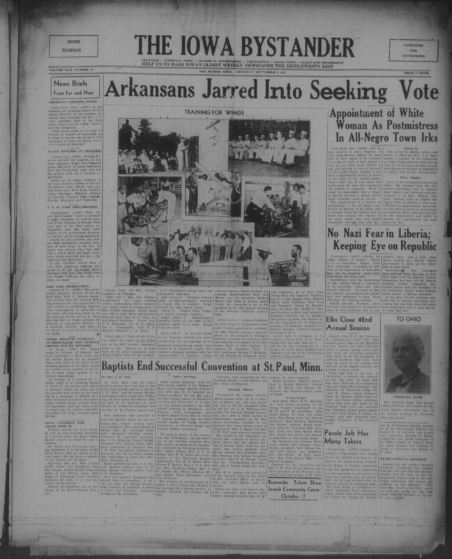 Contents include but are not limited to Negro Peace Officers Move to Form First National Organization, VFW Colored Delegation Supports All Out War Aid for Democracy, Ku Klux Klan Petitions South Carolina City for Strict Racial Segregation Laws, Missouri Pythias Lodge Ordered to Explain Insurance Failures to State, Pine Bluff Negroes Urged to Vote After White Woman Named Postmistress of All Negro Town, U.S. Officials Say Liberia Secure from Nazi Influence, and other topics. 
