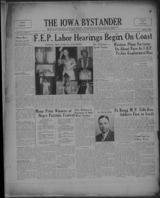 Contents include but are not limited to FEPC opens West Coast labor hearings to expose and curb discrimination in defense industries, Duke and Duchess of Windsor plan Tuskegee visit to observe Black education and vocational training, National defense conference convenes to expand training and jobs for Negro workers, Benny Brown removed from highway highlights military police abuse of Negro soldiers, Jarvis Catoe murder trial begins amid scrutiny of Southern justice, Kansas University Alpha Phi Alpha chapter leads campus fraternities in scholarship achievement, and other topics. 
