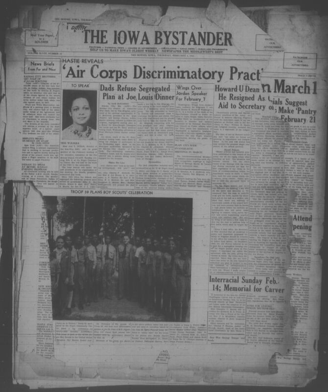 Contents include but are not limited to Kansas City brothers awarded half of 7 million dollar estate after court decision, William H Hastie resigns as War Department aide in protest of Army Air Forces racial discrimination, Protest erupts over segregated seating plan at Joe Louis benefit dinner, OPA orders household census of canned goods to enforce wartime rationing, and other topics. 
