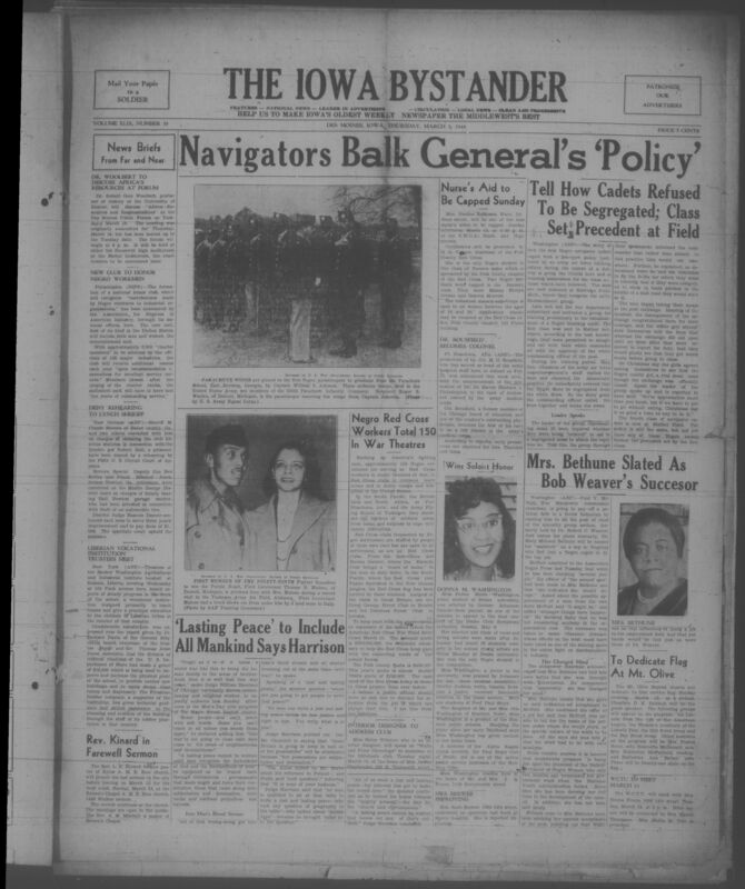 Contents include but are not limited to Forum talk to explain Africa’s resources and global responsibilities, nurse aide ceremony to highlight training and community service, new club formed to honor contributions of Black industrial workers, Dr Bousfield promoted to colonel signaling progress in military rank equality, first Black paratroopers graduate showing expanded roles, Red Cross drive seeks funds to support war needs, Liberian school trustees meet to advance education and facilities, and other topics. 
