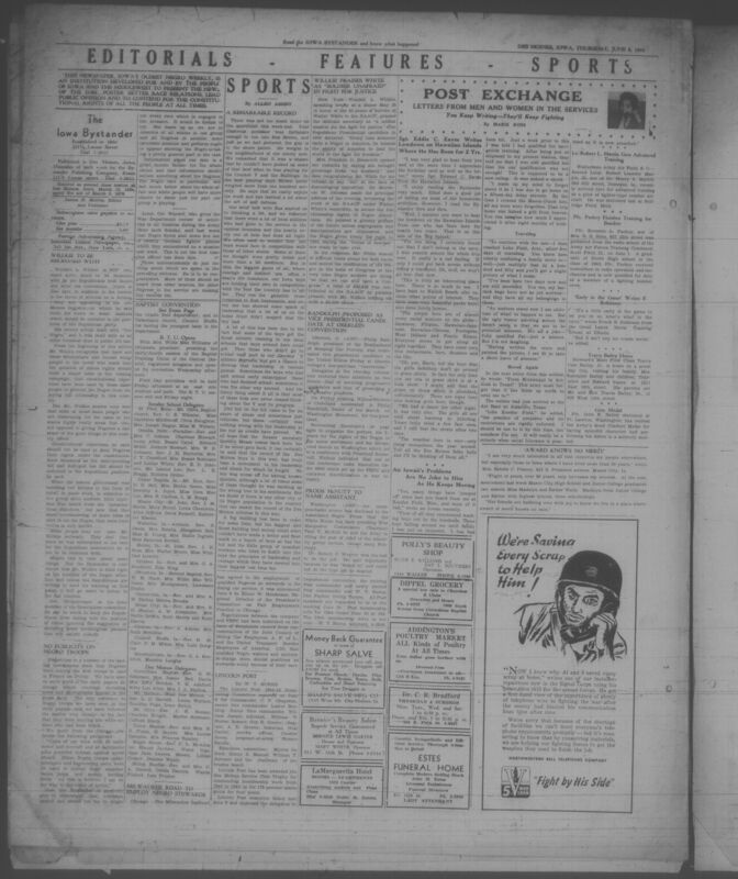 Iowa’s Bystander newspaper (going by various titles throughout the years) was established in Des Moines, Iowa in 1894. The weekly newspaper served as the voice of Iowa’s African American community and covered a variety of local, national, and occasionally international matters. Topics focused on the Black community and was founded with this intent. The newspaper went by various titles throughout the years including: Iowa State Bystander, Iowa Bystander, The Bystander, and The New Iowa Bystander.