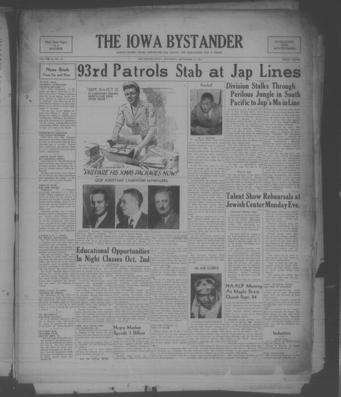 Contents include but are not limited to News Briefs and national affairs, civil rights and NAACP activities, political reporting, World War II military coverage, church and religious news, community organizations and social notices, sports reporting, letters and feature articles, and other topics.