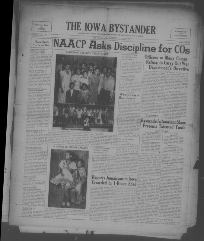 Contents include but are not limited to news briefs and editorials, World War II military service and home-front reporting, civil rights and NAACP activities, church and religious life, women’s and youth programs, community and social events, sports coverage, political commentary, and advertisements, and other topics.
