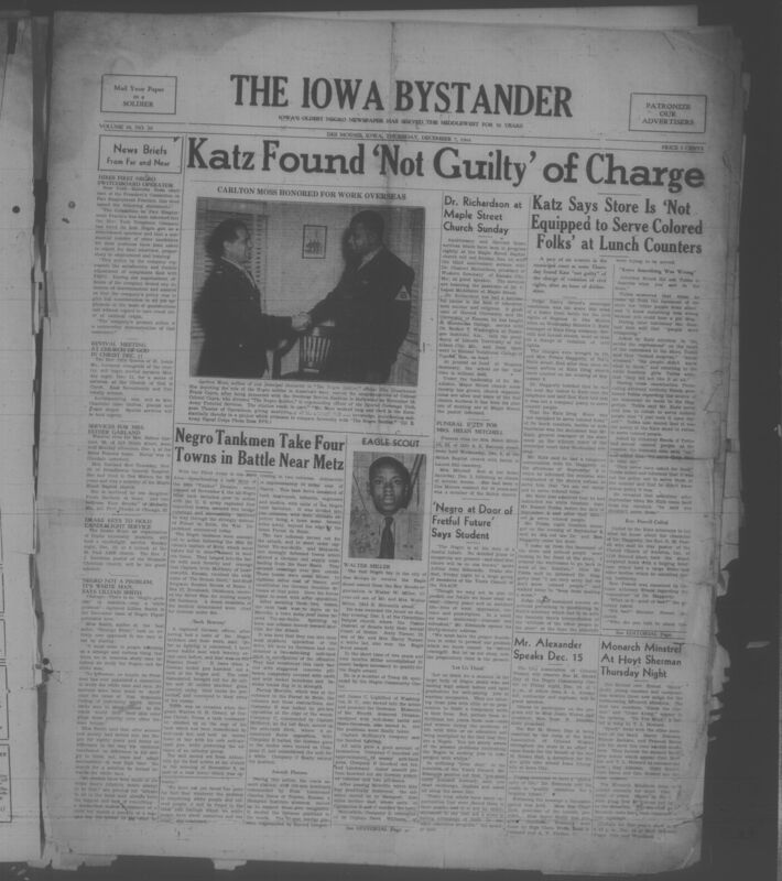Contents include but are not limited to civil rights and discrimination cases, World War II service and experiences of African American soldiers, local African American community news, church and religious activities, editorials on race relations, obituaries, sports coverage, and other topics.