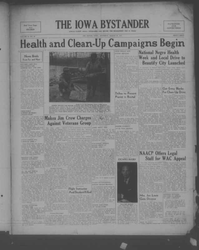 Contents include but are not limited to local and national news, World War II military reporting, civil rights and race relations, labor and employment issues, veterans’ affairs, public health initiatives, religious and church news, community events, education, sports coverage, editorials and opinion pieces, arts and culture, and other topics.