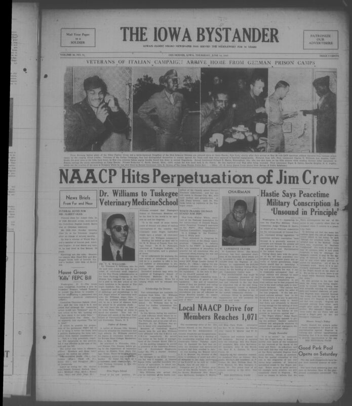 Contents include but are not limited to World War II military news, civil rights and race relations, political commentary, community and church affairs, education and professional advancement, social and family life, labor and classified advertising, food rationing and home economics, and other topics.