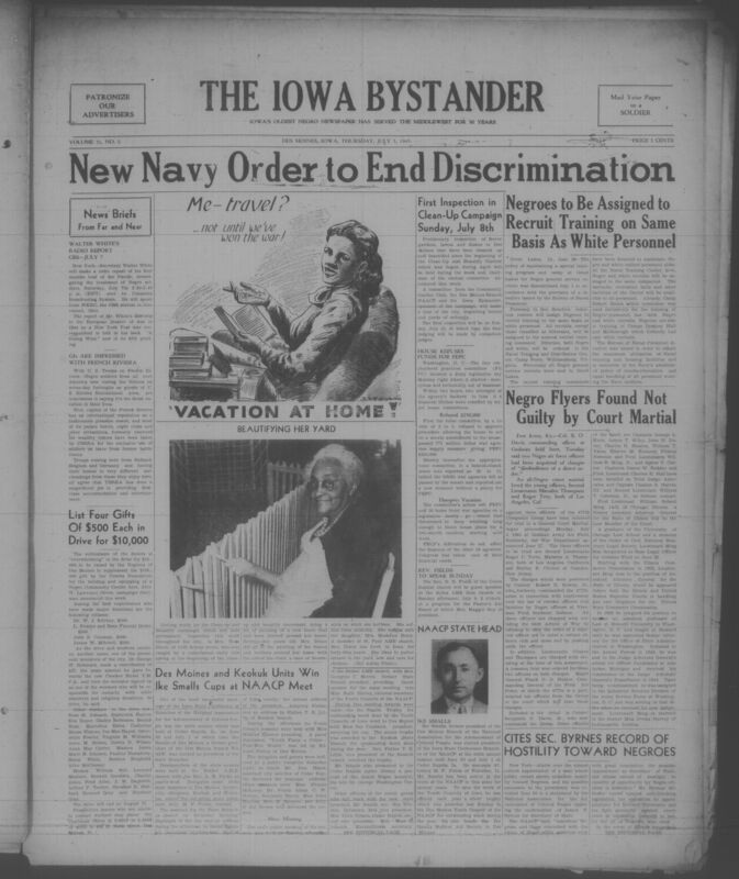 Contents include but are not limited to news briefs, editorial commentary, NAACP and civil rights reporting, federal legislation and FEPC coverage, World War II military and veterans news, church and religious affairs, community campaigns, social and society news, sports reporting, servicemen’s letters, public notices, and advertisements, and other topics.
