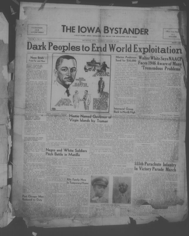 Contents include but are not limited to civil rights and NAACP affairs, World War II military and veteran news, politics and public affairs, local and regional community reporting, church and religious life, social and society news, editorials and opinion, and sports coverage, and other topics.