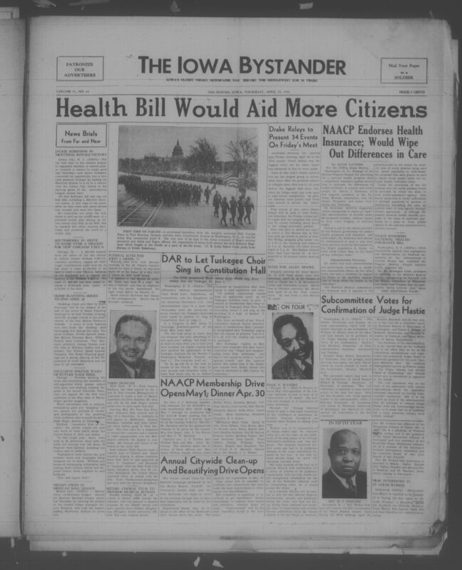 Contents include but are not limited to African American civil rights and race relations, national and local news, politics and public policy, sports reporting, military and veterans’ affairs, religion and church life, arts and culture, and community social life, and other topics.