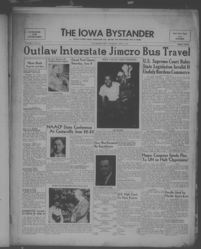 Contents include but are not limited to civil rights and Supreme Court decisions, political news and elections, local and national community news, religious and church activities, social and cultural events, sports coverage, military and veterans’ affairs, and business and commercial notices, and other topics.