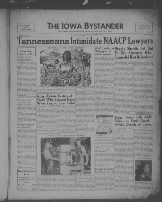 Contents include but are not limited to national and local news, civil rights and segregation issues, politics and government, labor and veterans’ affairs, religious and church life, community and social activities, arts and entertainment, sports coverage, youth and education programs, and other topics.