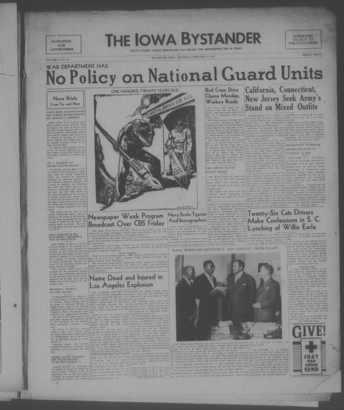 Contents include but are not limited to civil rights and race relations, African American press and journalism, national and international affairs, local and regional news, religious life and church activities, social and community events, public health and welfare, employment and education opportunities, and advertising and official notices, and other topics.