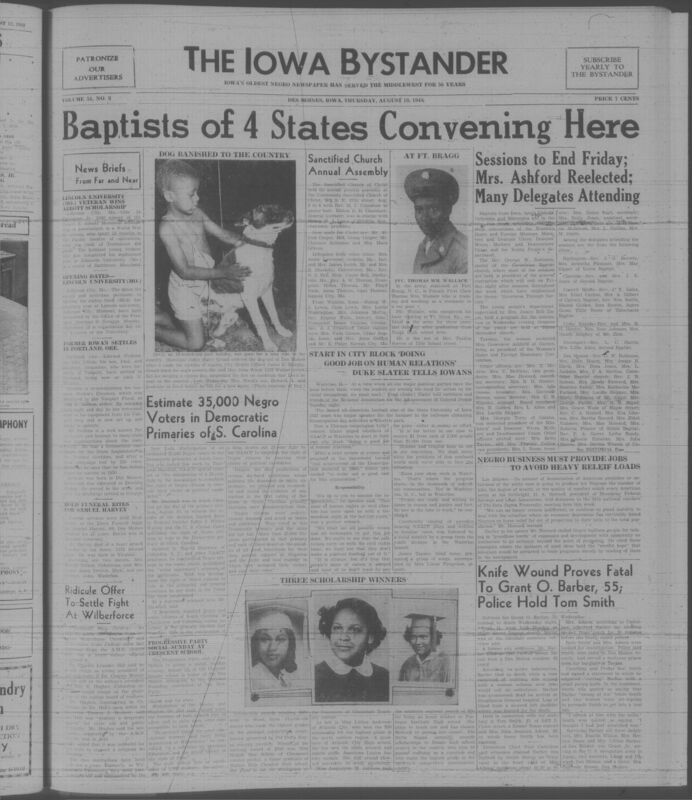 Contents include but are not limited to multi-state Baptist convention meets with Mrs. Genevieve Ashford reelected as president, Duke Slater urges local NAACP action for improved human relations, Thurgood Marshall notes historic Black voter turnout in South Carolina, H.A. Howard urges Black businesses to create jobs for stability, and other topics.