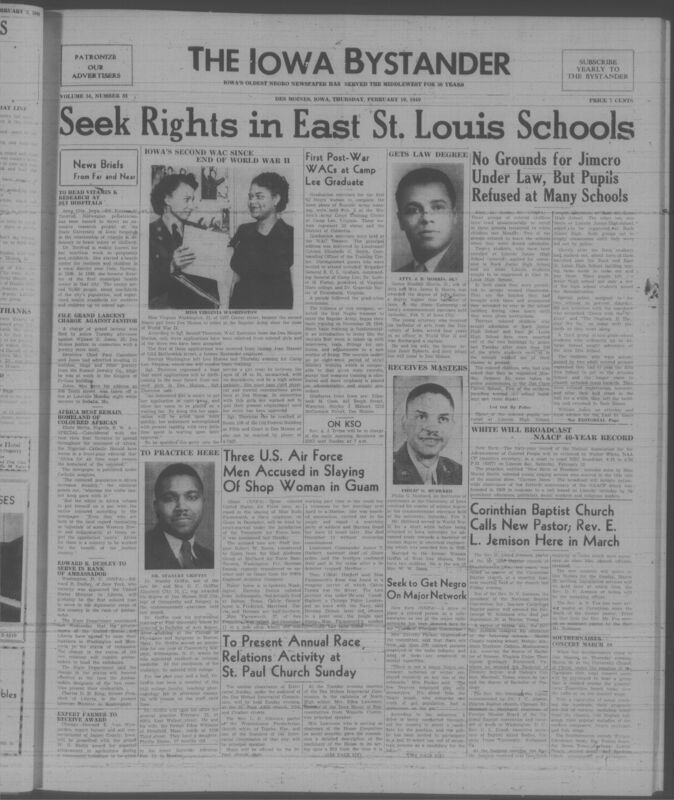 Contents include but are not limited to U.S. elevates Liberia mission with Edward R. Dudley appointment to strengthen diplomacy, Iowa researcher leads vitamin K study to prevent newborn brain injury, NAACP marks 40 year campaign to advance civil rights nationwide, segregation challenged as Black students seek admission to white schools for equal education, drive launched to place Black commentator on major radio networks to improve representation, Air Force men face court martial in Guam slaying case to deliver justice, and other topics.